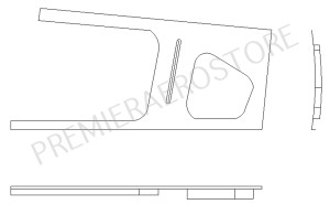 Piper PA-32 Cover Assembly - Window Trim Rear Right. 059-P39759-37.