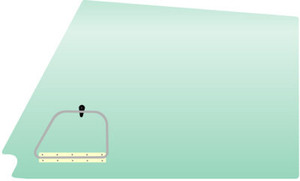 Pilot Side Window Assembly  With Frameless Vent .187" Thick (2419-187)