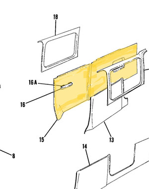 Cessna 206 RH Aft Trim Panel. Cessna 1200665-10
