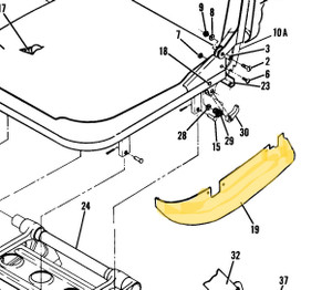 Skirt, Seat Bottom, LH. Cessna 1414263-7