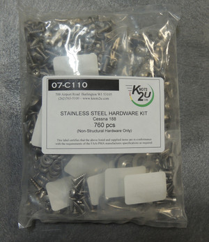 Stainless Steel Exterior Trim Screw Kit Fits Cessna 188 (AG) – 710 Pcs.