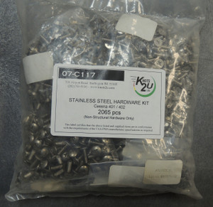 Stainless Steel Exterior Trim Screw Kit Fits Cessna 401/402– 2065 Pcs.