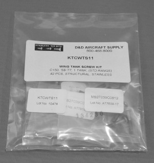 Wing Tank Screw Kit Fits Cessna 150 (1959-1977) (one tank, standard range)
