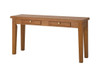 CAMERON (HTTL1350) HALL TABLE WITH TAPERED LEGS AND 2 DRAWERS - 760(H) X 1350(W) X 380(D) - TASSIE OAK - ASSORTED COLOURS