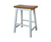 SADDLE STOOL - SEAT: 450(H) - WHITE TEAK