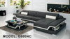 MACIN (G8004C) CHAISE  LOUNGE SUITE + COFFEE TABLE - CHOICE OF LEATHER AND ASSORTED COLOURS AVAILABLE