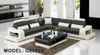 ELLERTON (G8005B) CORNER LOUNGE SUITE + COFFEE TABLE - CHOICE OF LEATHER AND ASSORTED COLOURS AVAILABLE
