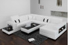 NUMORA (F3006) CORNER  LOUNGE SUITE +  COFFEE TABLE - CHOICE OF LEATHER AND ASSORTED COLOURS AVAILABLE