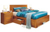 CLAREMONT / MORGAN DELUXE (AUSSIE MADE) KING 3 PIECE (BEDSIDE) BEDROOM SUITE WITH 4 UNDER BED DRAWERS - ASSORTED COLOURS