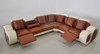 FLEMINGS 3 SEATER + 2 SEATER + 1 CORNER (A1163) LEATHERETTE  CORNER LOUNGE - ASSORTED COLOURS