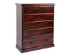 CRONULLA (CR3451) 6 DRAWER SPLIT TOP TALLBOY (2 OVER 4) - 1100(H) x 900(W) - BALTIC , WALNUT (PICTURED) , GREYWASH