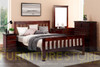 KING SINGLE CRONULLA (CRKSB) BED WITH MATCHING FOOT - BALTIC , WALNUT (PICTURED) OR GREYWASH 