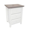 MANILLA (AUSSIE MADE) 3 DRAWER BEDSIDE TABLE - TWO TONED