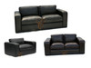 JOH 3S + 2S+ 1S 100% COW LEATHER LOUNGE SUITE - ASSORTED COLOURS