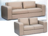 JOH 3S + 2S 100% COW LEATHER LOUNGE SUITE - ASSORTED COLOURS