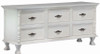 JEPARA   6 DRAWER   DRESSING  TABLE  ( SB- 006 - CV-PL) -  774(H) X 1800(W) - WHITE