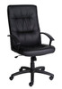 VICEROY HIGH BACK EXECUTIVE LEATHERETTE OFFICE CHAIR WITH BLACK FRAME  - BLACK 