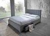 QUEEN SARAH  FABRIC BED WITH 4 UNDERBED DRAWERS (MODEL-8497) - GREY 