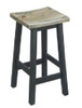 TOKYO KITCHEN  STOOL - SEAT: 645(H)  - BLACK / DISTRESSED TOP