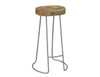 TRACTOR STOOL (WOST-004) - SEAT: 680(H) - GREY / NATURAL