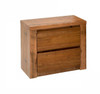 HUGO (AUSSIE MADE) 2 DRAWERS BEDSIDE TABLE  - TASMANIAN OAK COMBINATION - ASSORTED STAINED COLOUR