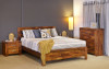 PHILLIPE DOUBLE OR QUEEN 4 PIECE (TALLBOY) BEDROOM SUITE - ACACIA  - JAVA RUSTIC