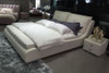 QUEEN HAYDEN LEATHER + PVC BED (MODEL -A9507) -  WITH GAS LIFT UNDERBED OPTION AVAILABLE - ASSORTED COLOURS