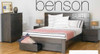 BENSON KING  6 PIECE (THE LOT)  BEDROOM SUITE WITH 2 FOOTEND DRAWERS - SMOKE