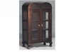 DOUBLE SMALL  DOME 1250(H) X 590(W) DISPLAY CABINET (DC 200 DDS) - CHOCOLATE OR MAHOGANY