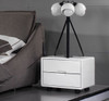 JERICHO  2 DRAWER BEDSIDE TABLE (#158) - WHITE