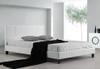 DOUBLE (ING-DBFB-WHITE) LEATHERETTE  BED FRAME  - WHITE