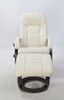 WALLEN DELUXE LEATHERETTE (LDF-5001-CREAM)  RECLINER MASSAGE CHAIR  WITH FOOT REST  - CREAM