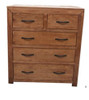 BUSTIN 5 DRAWER SPLIT TOP TALLBOY - 1180(H) X 940(W) -  (6-18-1-14-11) - BALTIC(#503) 