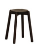 WILLOW (BR048RO) WOODEN ROUND BARSTOOL / KITCHEN BENCH  (4 UNITS IN A BOX) - SEAT: 480(H) - MAHOGANY, LIGHT PECAN, CHOCOLATE