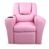 AMARIS  KIDS SINGLE LEATHERETTE RECLINER CHAIR (KID-RECLINER-PK) - PINK