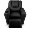 AMARIS  KIDS SINGLE LEATHERETTE RECLINER CHAIR (KID-RECLINER-BK) - BLACK