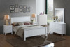 EMPRESS DOUBLE OR QUEEN 6  PIECE HARDWOOD / MDF (THE LOT)  BEDROOM SUITE - WHITE