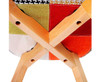 JAVIER SET OF 2 REPLICA OF EAMES DAW ARMCHAIRS - MULTICOLOR FABRIC / BEECH