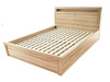  QUEEN VICTORIA BED  - WITH BEDHEAD STORAGE - NAKED CYPRESS