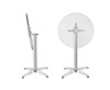 LEVI ADJUSTABLE ROUND BAR TABLE - SILVER