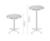 LEVI ADJUSTABLE ROUND BAR TABLE - SILVER