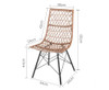  DERILY SET OF 4 RATTAN DINING CHAIRS - NATURAL