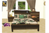 COASTAL  QUEEN 3   PIECE BEDSIDE BEDROOM SUITE  WITH BOOKEND BEDHEAD - COLOUR AS PICTURED