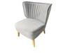 SASHAY ACCENT FABRIC SOFA   CHAIR -  SOFT  GREY