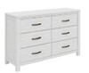 MILDRED DOUBLE OR QUEEN 4 PIECE (DRESSER / LOWBOY )BEDROOM SUITE (6-12-15-9-14-1) - WHITE WASH