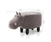 HIPPO ANIMAL KIDS STOOL - GREY