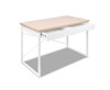 MET COMPUTER DESK WITH DRAWERS - 1000(W) x 550(D) - WHITE / OAK