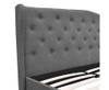 DOUBLE CHERINA   FABRIC BED   - GREY