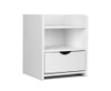 SITIO ONE DRAWER BEDSIDE TABLE (FURNI-C-BS-TOGO-WH) - WHITE