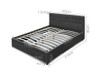 QUEEN AVIO FABRIC BED WITH 4 STORAGE DRAWERS - DARK GREY